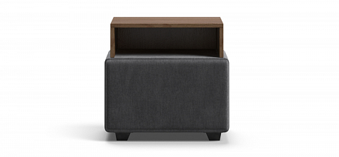 Тумба Босс Велюр Монолит серый, Орех селект