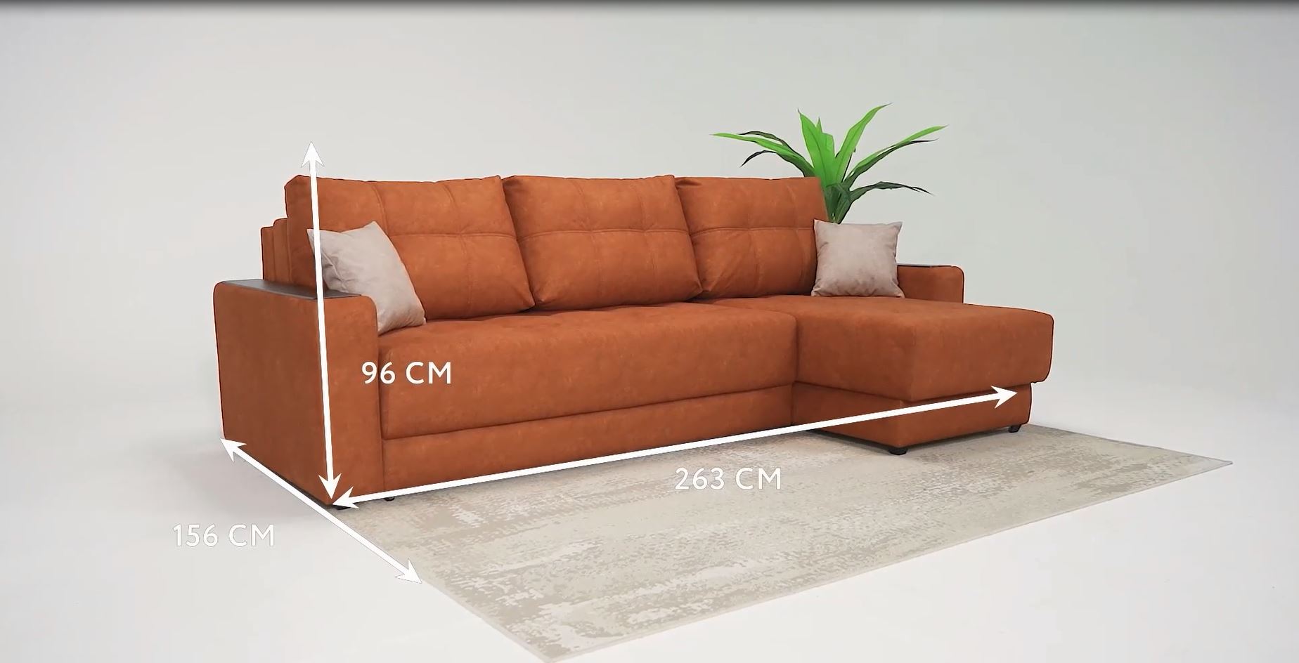 Угловой диван BOSS 3.0 Classic XL велюр Alkantara пепел