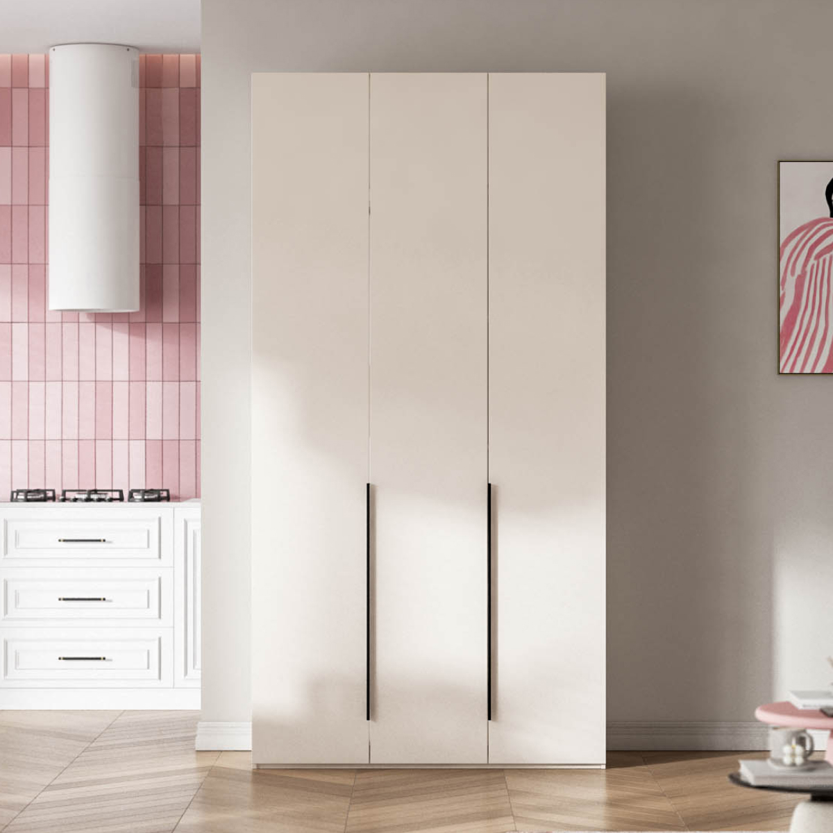 Босс Стандарт 120*236 шкаф распашной 3Д+ящики Кашемир