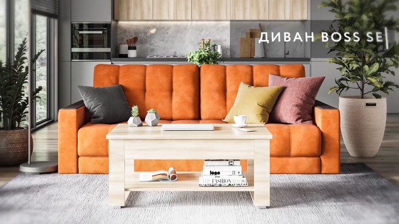 Диван BOSS 2.0 велюр Monolit латте