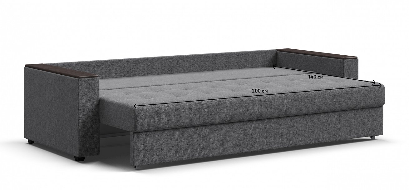 Диван Атланта НПБ 120 рогожка Malmo серый