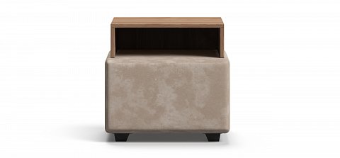 Тумба BOSS Alkantara пепел, Орех Селект