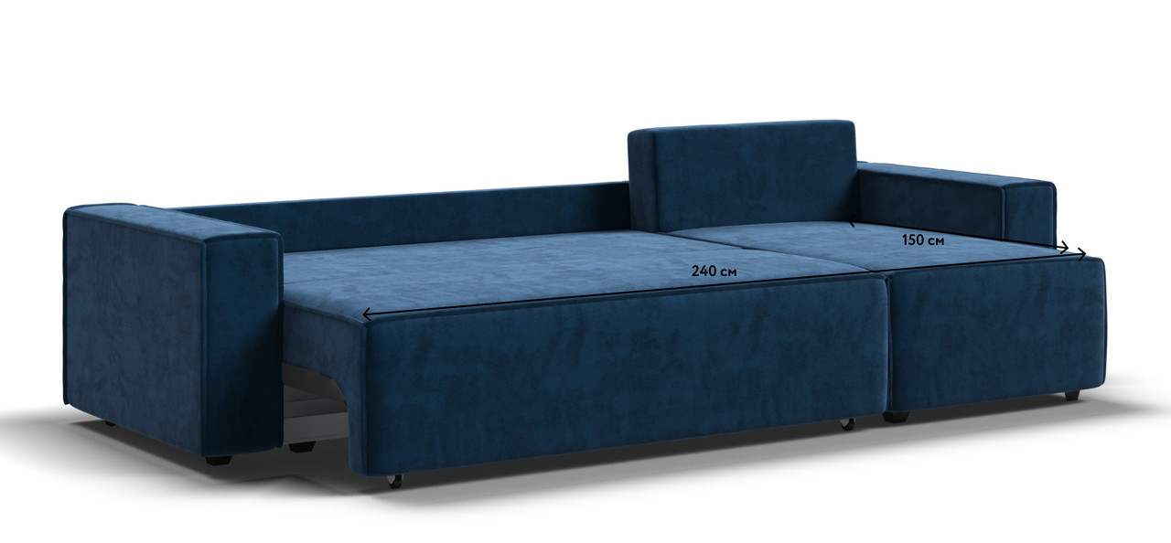Угловой диван NORD 2.0 Велюр Monolit синий
