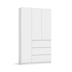 Идея 120 шкаф распашной 3Д+ящики Белый