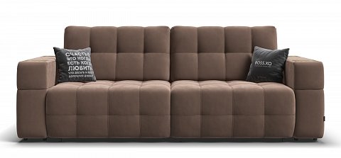 Диван BOSS.XO велюр Monolit мокко / WOOD Smok