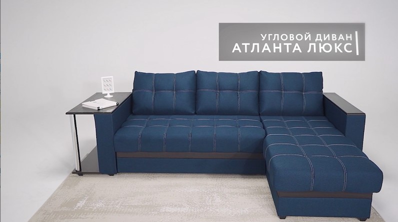 Угловой диван Атланта Люкс экокожа белый