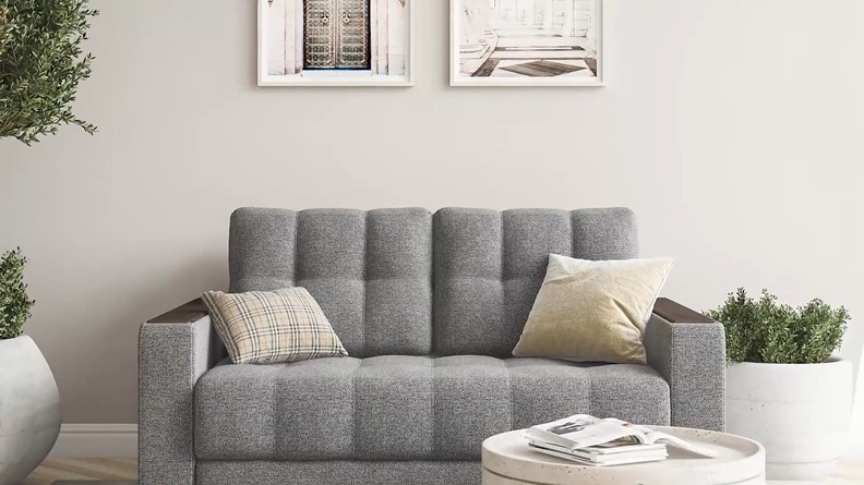 Диван BOSS Compact велюр Alkantara серый