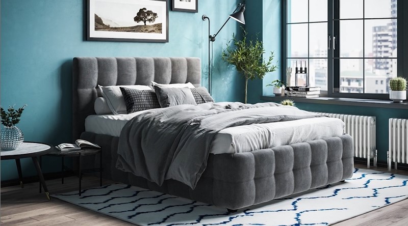 Кровать Босс 160*200 Про Велюр Royal топаз NEW