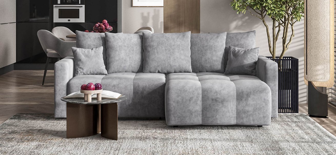 Угловой диван BOSS TREND Велюр Royal агат