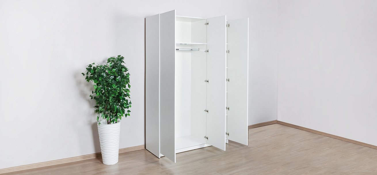 Идея 120 шкаф распашной 3Д Белый