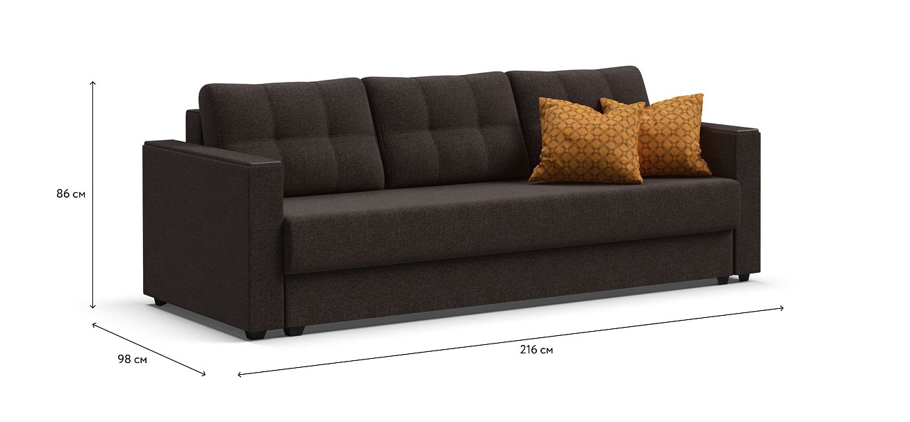 Диван Атланта 3 SE Malmo шоколад