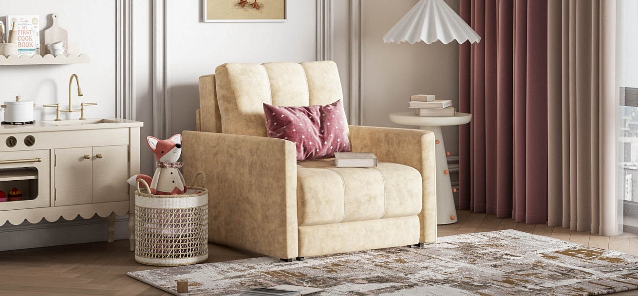 Кресло-кровать BOSS LOFT Велюр Роял шампань