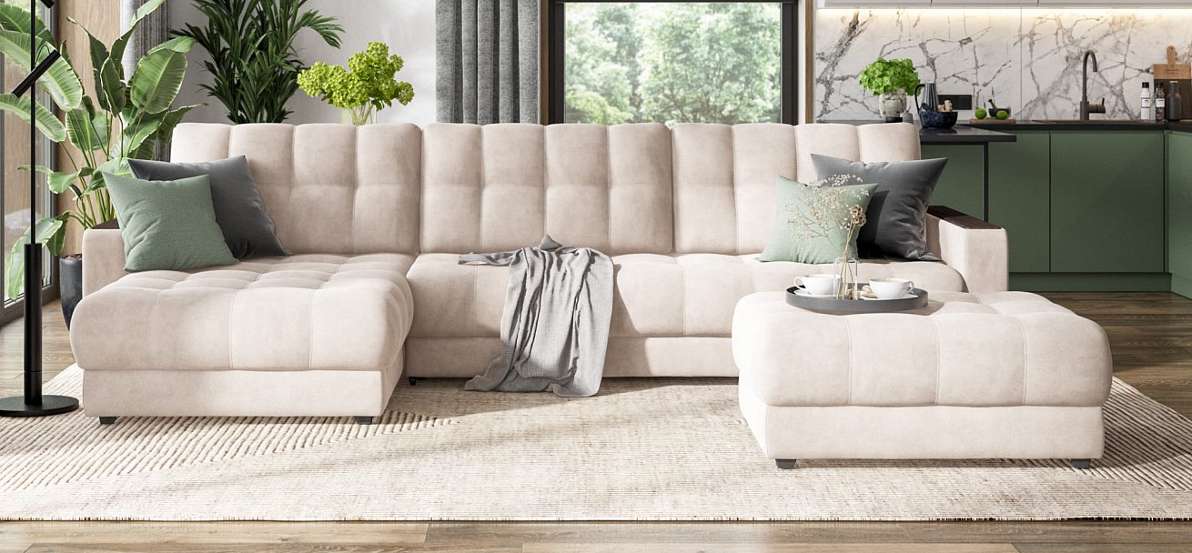 Пуф BOSS XL велюр Monolit латте