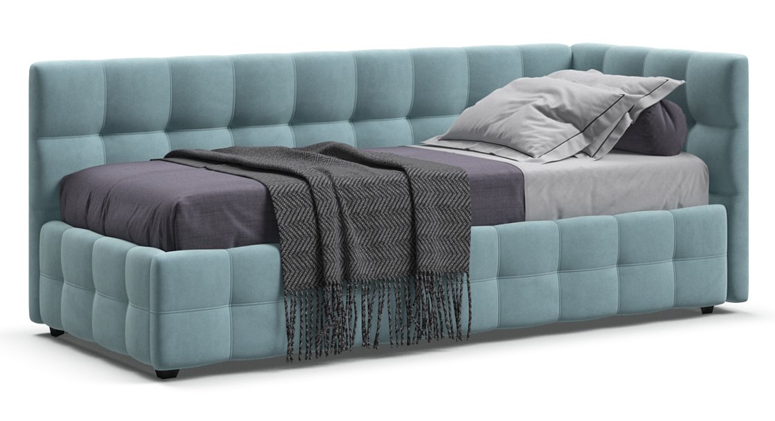 Кровать BOSS mini NEW велюр Monolit аква