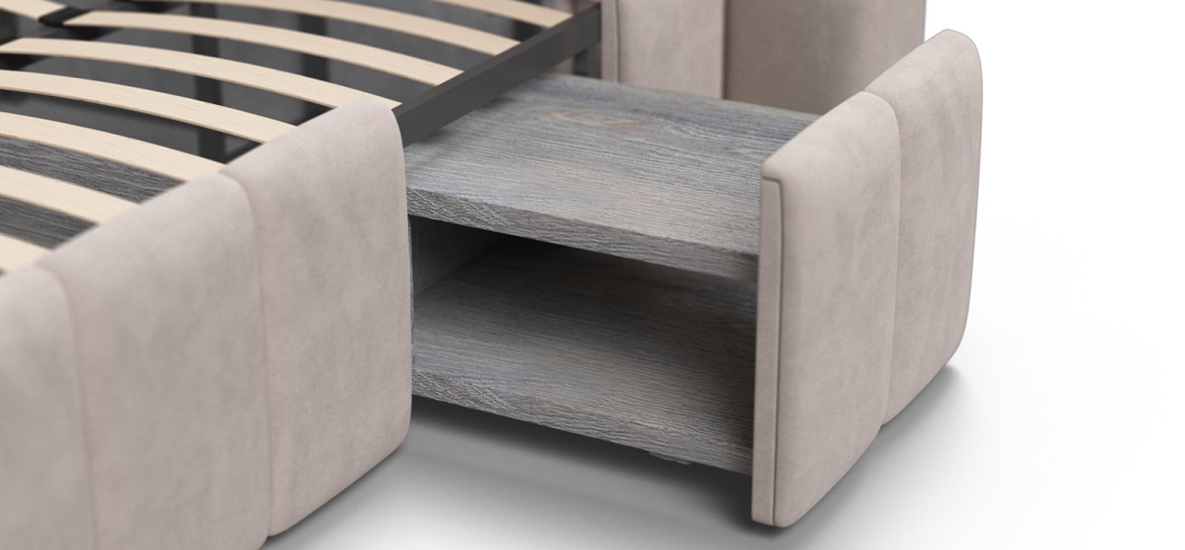 Кровать BOSS.XO 180*200 велюр Monolit латте