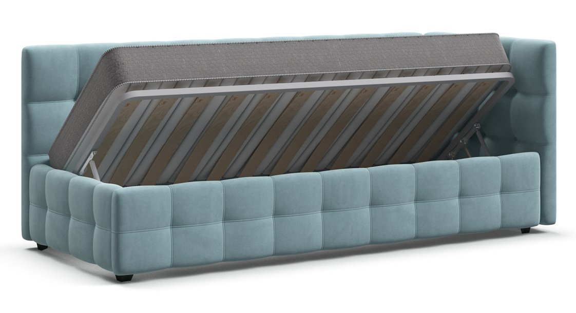 Кровать BOSS mini NEW велюр Monolit аква