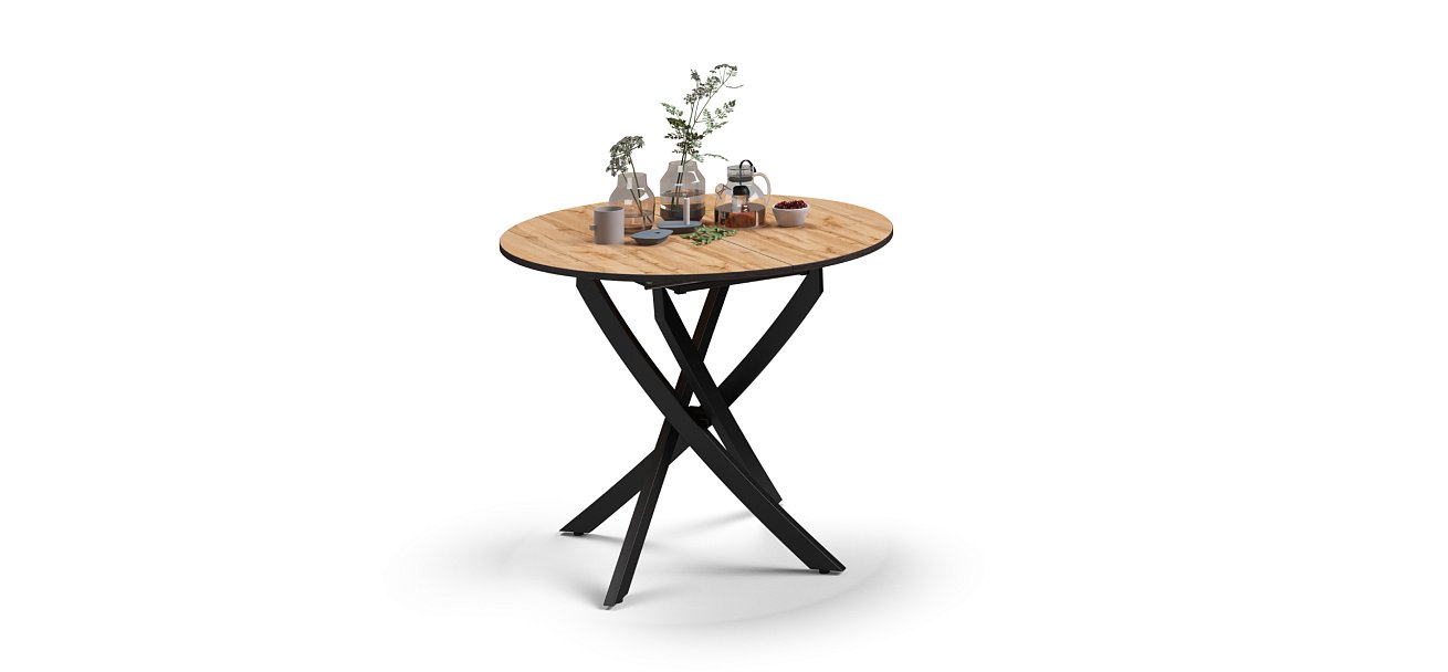 Стол Boss One NEW Дуб вотан, Черный