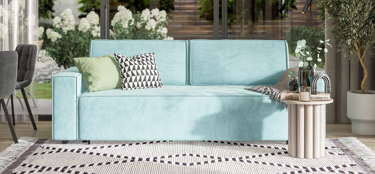 Диван Норд велюр Monolit аква