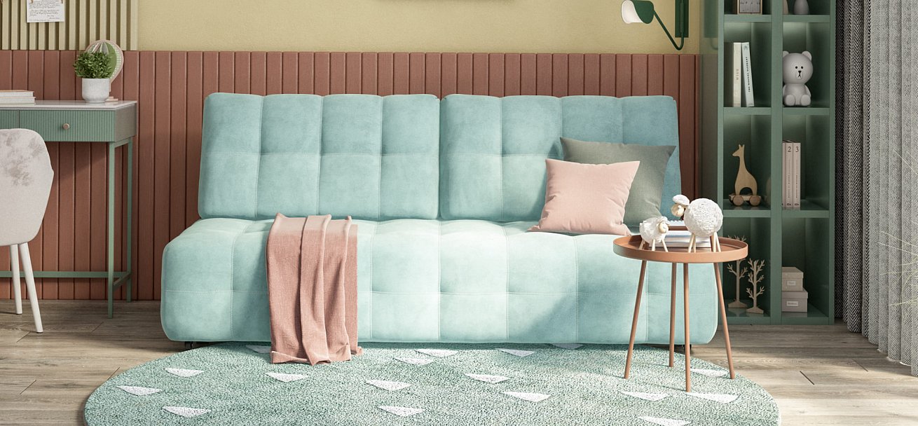 Диван BOSS 2.0 MINI велюр Monolit аква