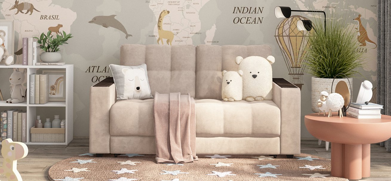 Диван BOSS Compact велюр Monolit латте