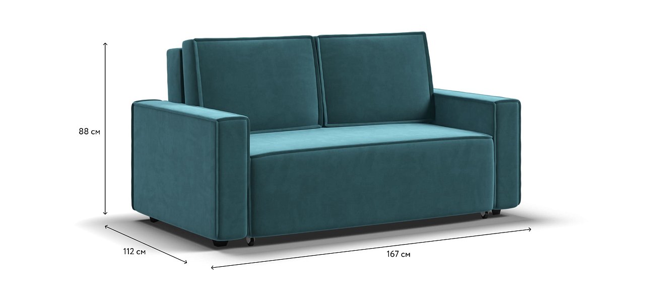 Диван NORD Compact велюр Monolit зеленый