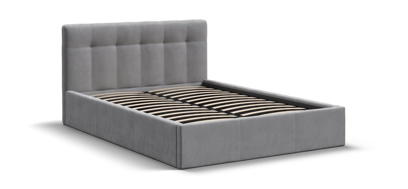 Кровать Белла 140*200 велюр Monolit сталь