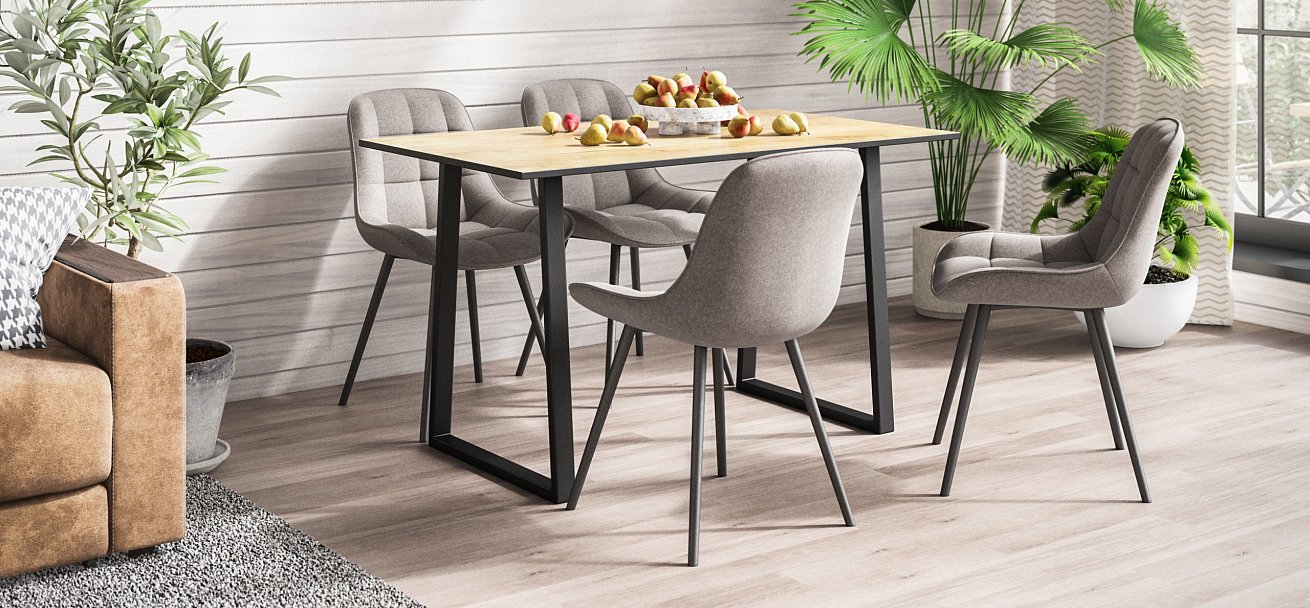 Стул Турин Velutto Пепел, черный