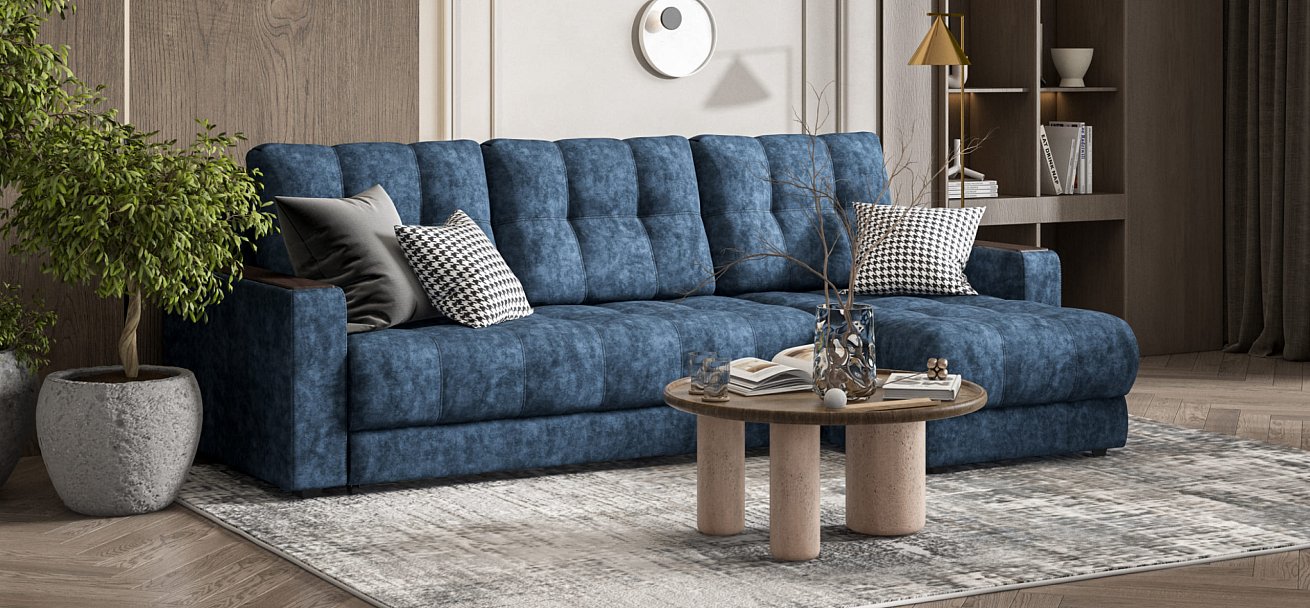 Угловой диван BOSS 3.0 Classic XL Велюр Royal топаз NEW