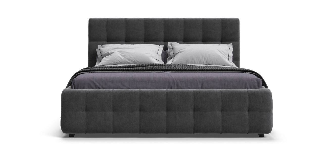 Кровать Босс 180*200 Про велюр Monolit серая