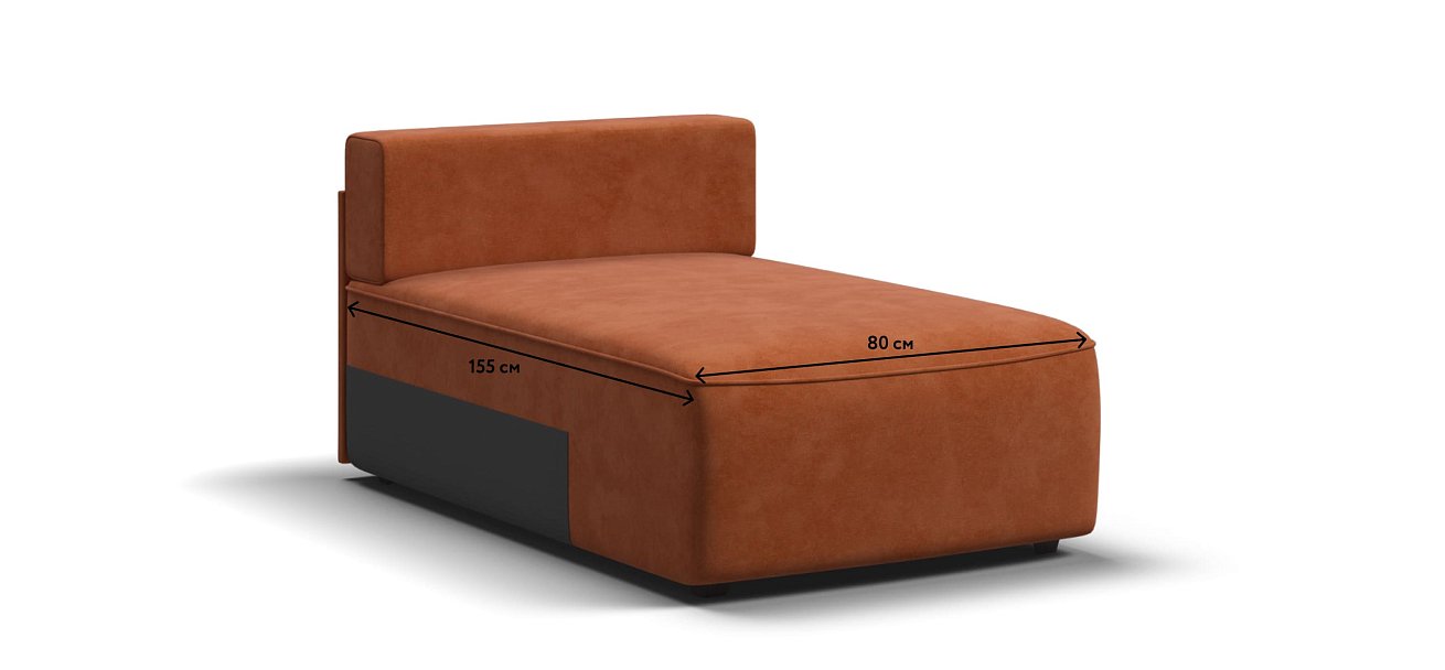 KING MODOOL оттоманка Велюр Alkantara оранж