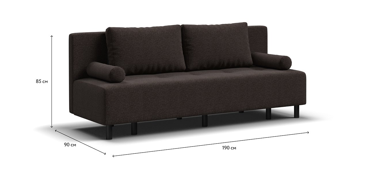 Бостон Мини диван Рогожка Мальмо шоколад