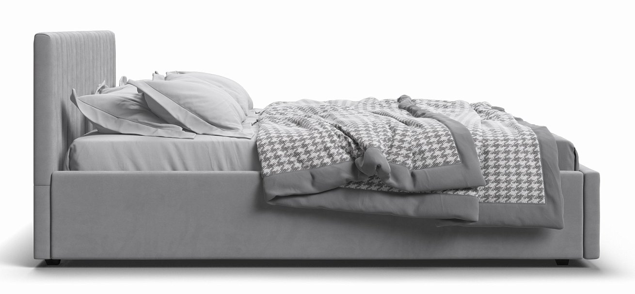 Кровать РОНДА 160*200 велюр MONOLIT сталь