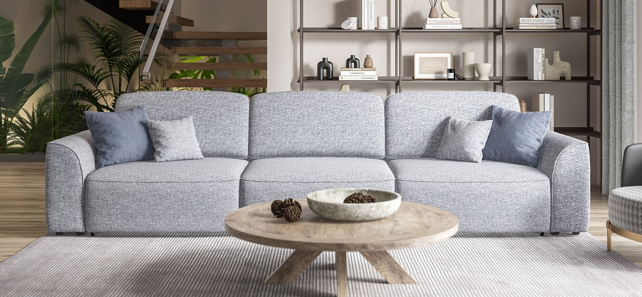 Диван KING MAX SE Рогожка Vento серый