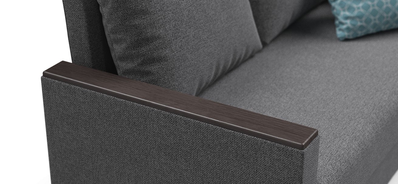 Диван Атланта-2 Лайт рогожка Malmo серый