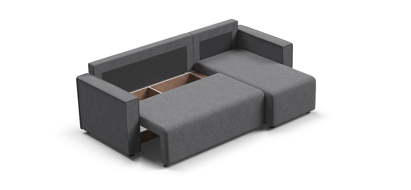 Угловой диван Норд лайт рогожка Malmo серый