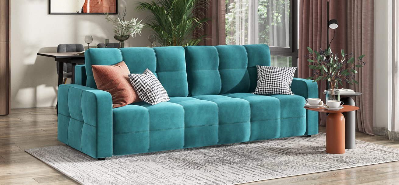 Диван Денди велюр Monolit зеленый