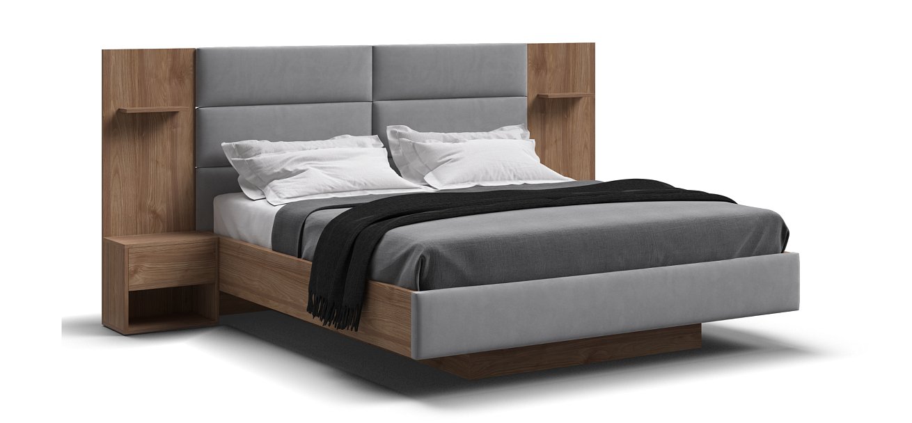 Кровать BOSS LOFT 160*200 Орех Селект, MONOLIT Сталь