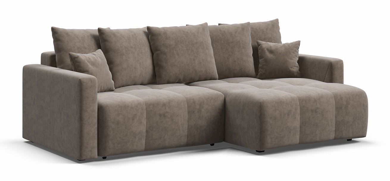 Угловой диван BOSS TREND Велюр Роял тауп