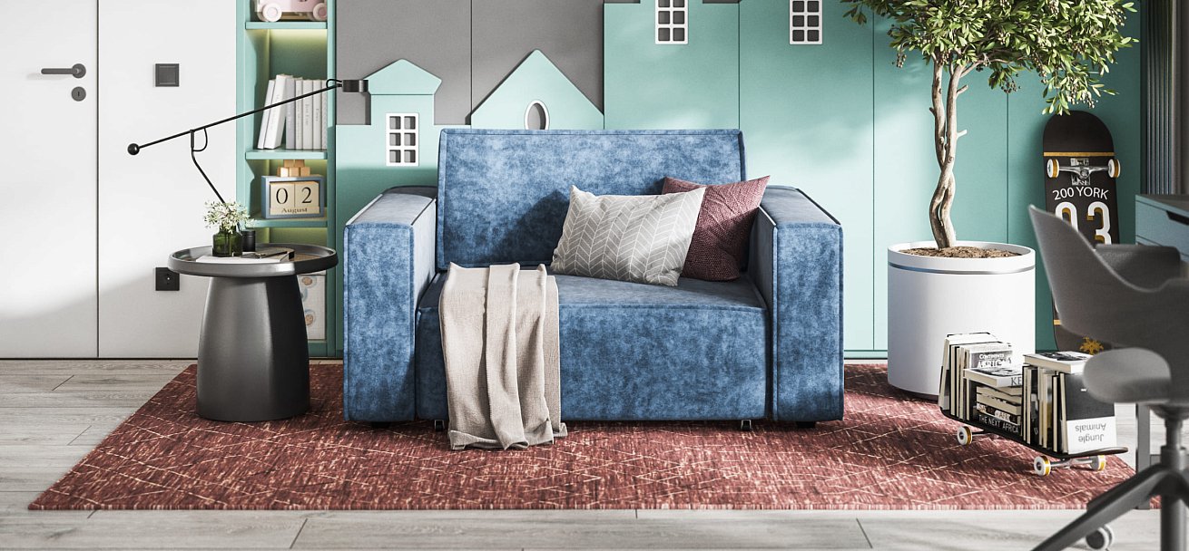 Кресло BOSS SOFT MODOOL Велюр Royal топаз NEW