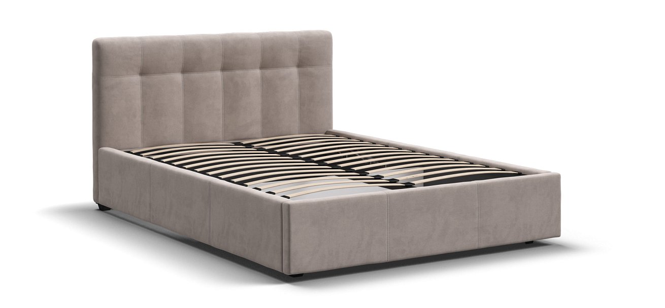 Кровать Белла 140*200 с ПМ велюр Monolit латте