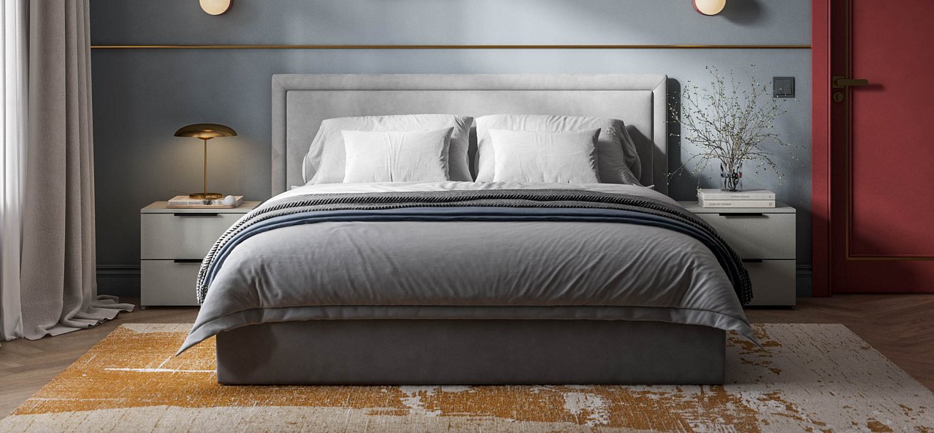 Кровать Фрея 160*200 без ПМ MONOLIT Сталь