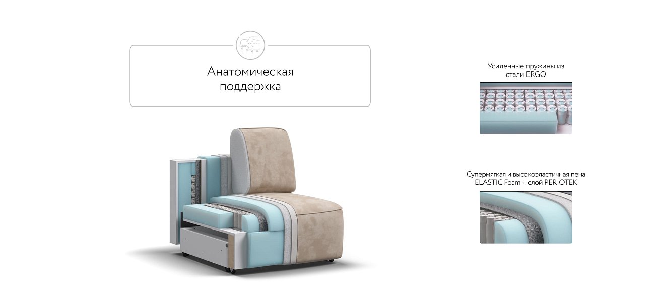 KING MODOOL база сп. место велюр Alkantara пепел