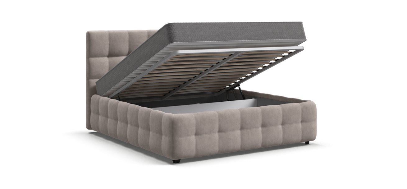 Кровать Босс 160*200 Про велюр Monolit латте