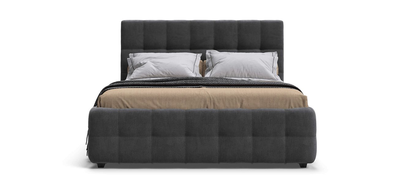 Кровать Босс 160*200 Про велюр Monolit серая