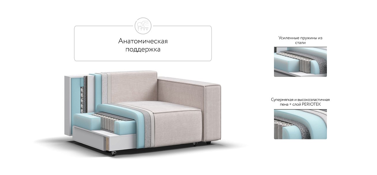 Кресло BOSS SOFT MODOOL Вельвет CORD бежевый