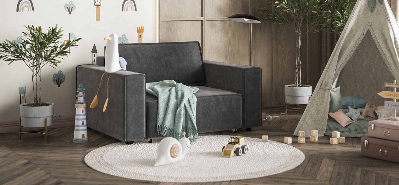 Кресло BOSS SOFT MODOOL велюр Monolit серый