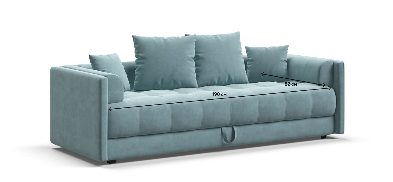 Тахта BOSS велюр Monolit аква