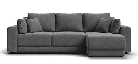 Угловой диван Босс Прайм ХЛ Шенилл CLOUD графит
