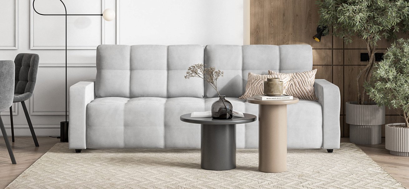 Диван Денди велюр Monolit сталь