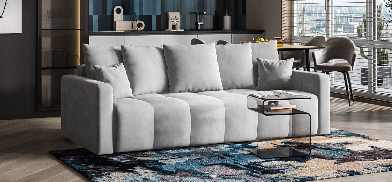 Диван BOSS TREND Велюр Monolit сталь